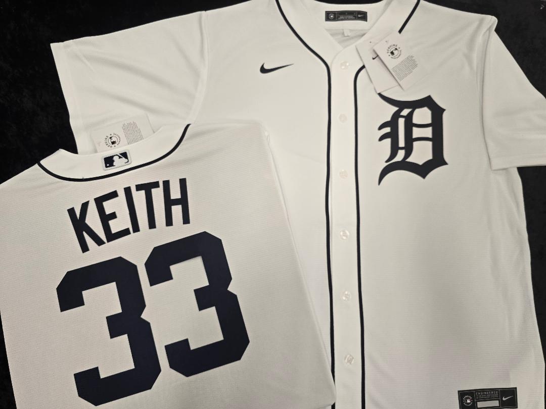 Nike Detroit Tigers COLT KEITH Sewn Baseball Jersey WHITE