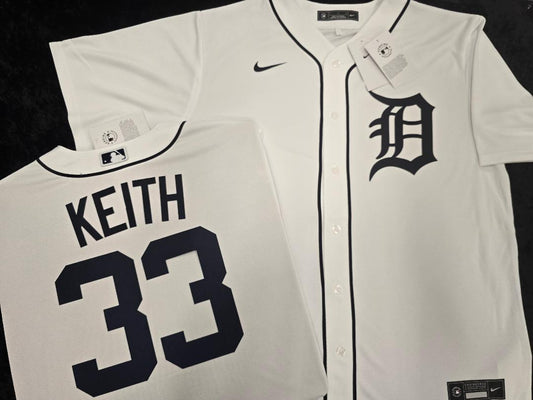 Nike Detroit Tigers COLT KEITH Sewn Baseball Jersey WHITE