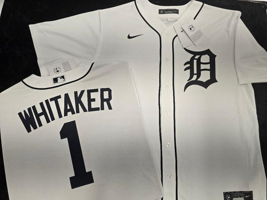Nike Detroit Tigers LOU WHITAKER Sewn Baseball Jersey WHITE