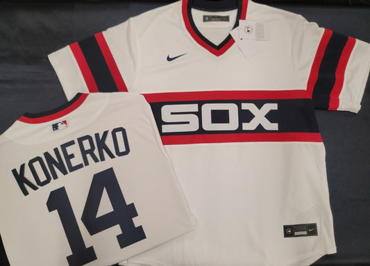 Nike Chicago White Sox PAUL KONERKO Throwback Vintage Baseball Jersey