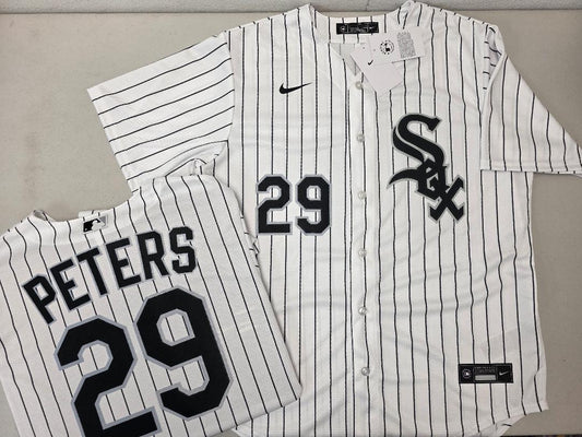 Nike Chicago White Sox TRISTAN PETERS Baseball Jersey WHITE P/S