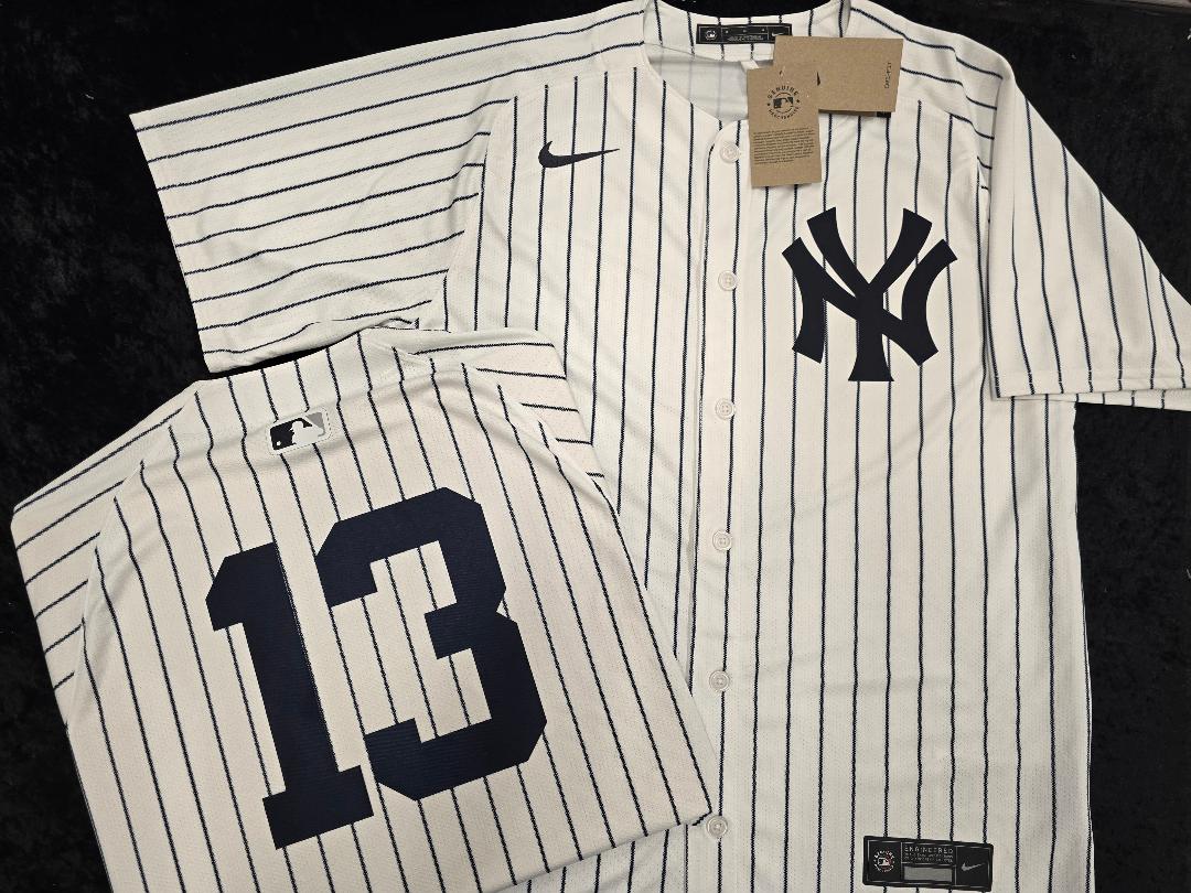 Mens Nike New York Yankees JAZZ CHISHOLM JR Sewn Baseball Jersey WHITE