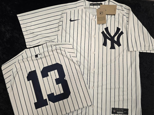 Mens Nike New York Yankees JAZZ CHISHOLM JR Sewn Baseball Jersey WHITE