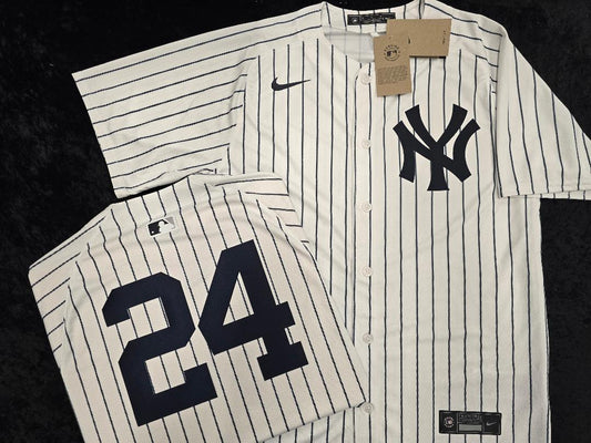 Mens Nike New York Yankees JASSON DOMINGUEZ Sewn Baseball Jersey WHITE