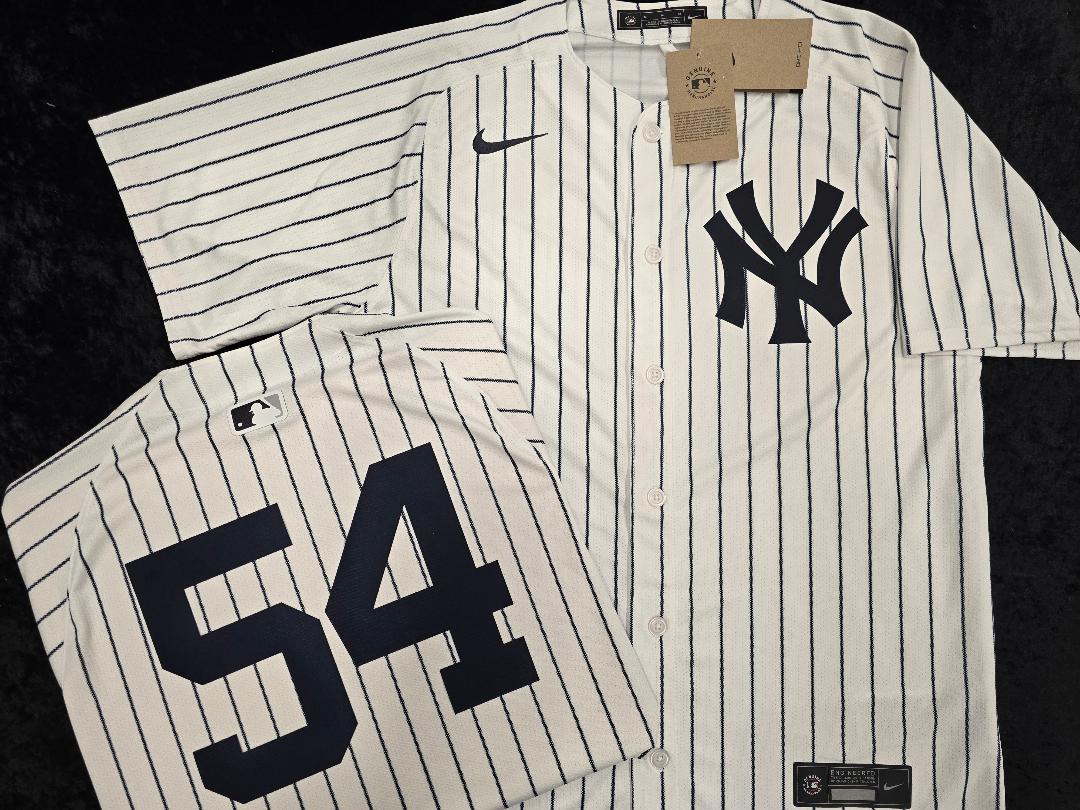 Mens Nike New York Yankees MAX FRIED Sewn Baseball Jersey WHITE