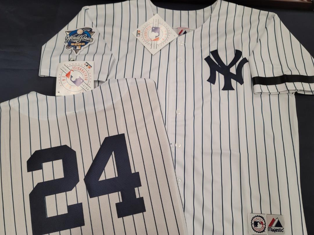 Majestic New York Yankees TINO MARTINEZ 2000 World Series Baseball JERSEY White P/S (Bob Lemon)