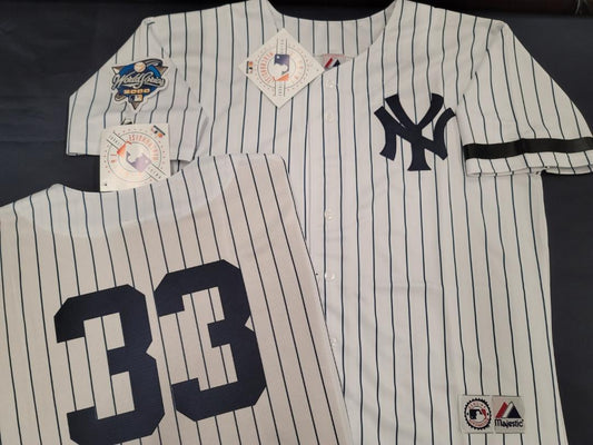 Majestic New York Yankees JOSE CANSECO 2000 World Series Baseball JERSEY White P/S (Bob Lemon)