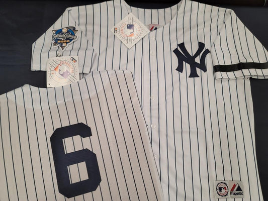 Majestic New York Yankees JOE TORRE 2000 World Series Baseball JERSEY White P/S (Bob Lemon)