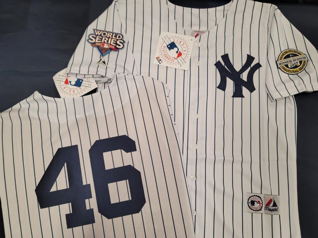 Majestic New York Yankees ANDY PETTITTE 2009 World Series Baseball JERSEY White P/S