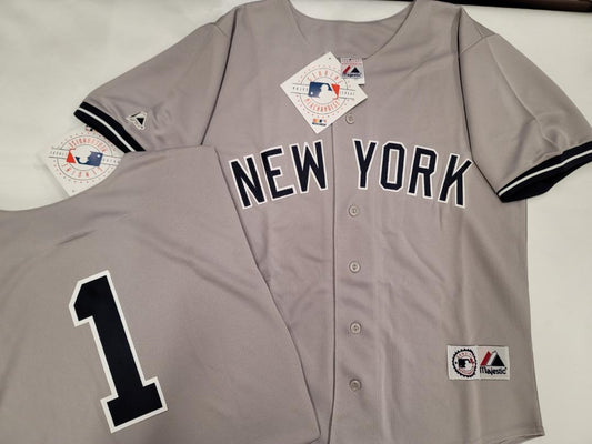 Majestic New York Yankees BILLY MARTIN Sewn Baseball JERSEY GRAY