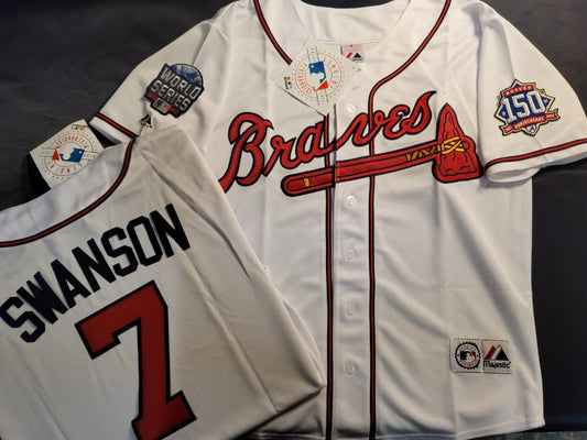 Atlanta Braves Dansby Swanson White Nike 2022 MLB All-Star Game Jersey