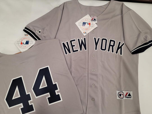 Majestic New York Yankees REGGIE JACKSON Sewn Baseball JERSEY GRAY