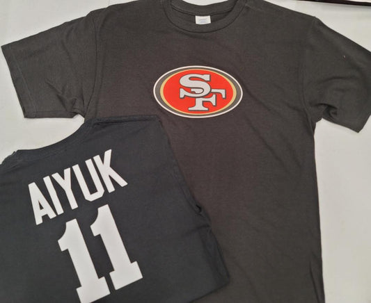 Boys Youth NFL Team Apparel San Francisco 49ers BRANDON AIYUK Football Jersey Shirt BLACK