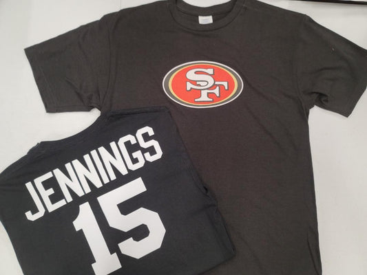 Mens NFL Team Apparel San Francisco 49ers JAUAN JENNINGS Football Jersey Shirt BLACK