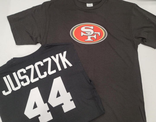 Boys Youth NFL Team Apparel San Francisco 49ers KYLE JUSZCZYK Football Jersey Shirt BLACK
