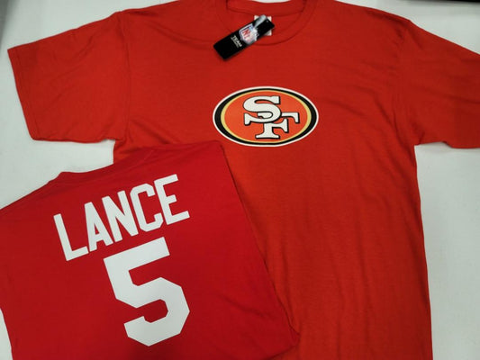 Mens NFL Team Apparel San Francisco 49ers TREY LANCE Football Jersey Shirt RED