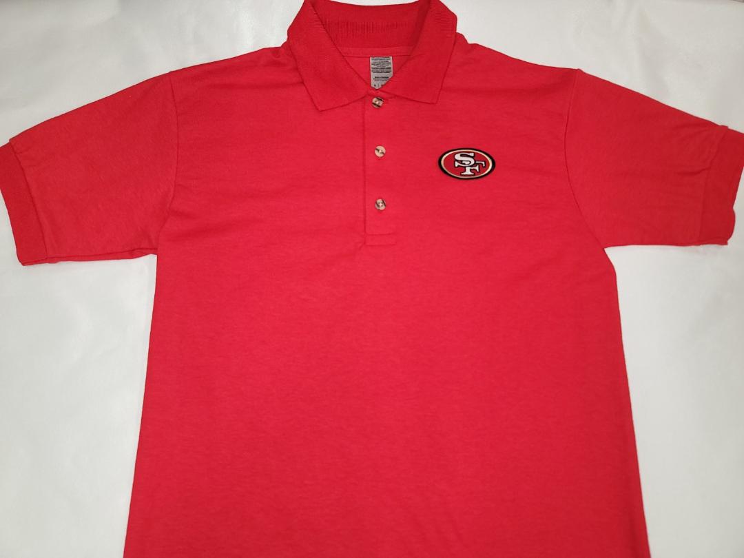 NFL Team Apparel SAN FRANCISCO 49ers Football Polo Golf Shirt RED