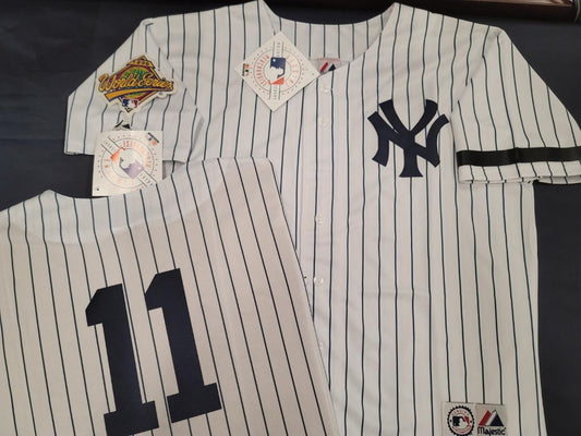 Majestic New York Yankees DWIGHT GOODEN 1996 World Series Baseball JERSEY White P/S (Mel Stottlemyre)