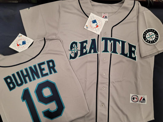 Majestic Seattle Mariners JAY BUHNER Sewn Baseball JERSEY GRAY