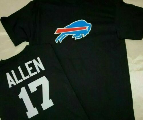 Mens NFL Team Apparel Buffalo Bills JOSH ALLEN Football Jersey Shirt BLACK