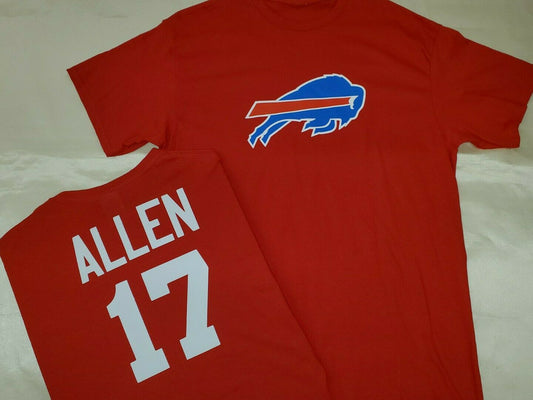 Mens NFL Team Apparel Buffalo Bills JOSH ALLEN Football Jersey Shirt RED