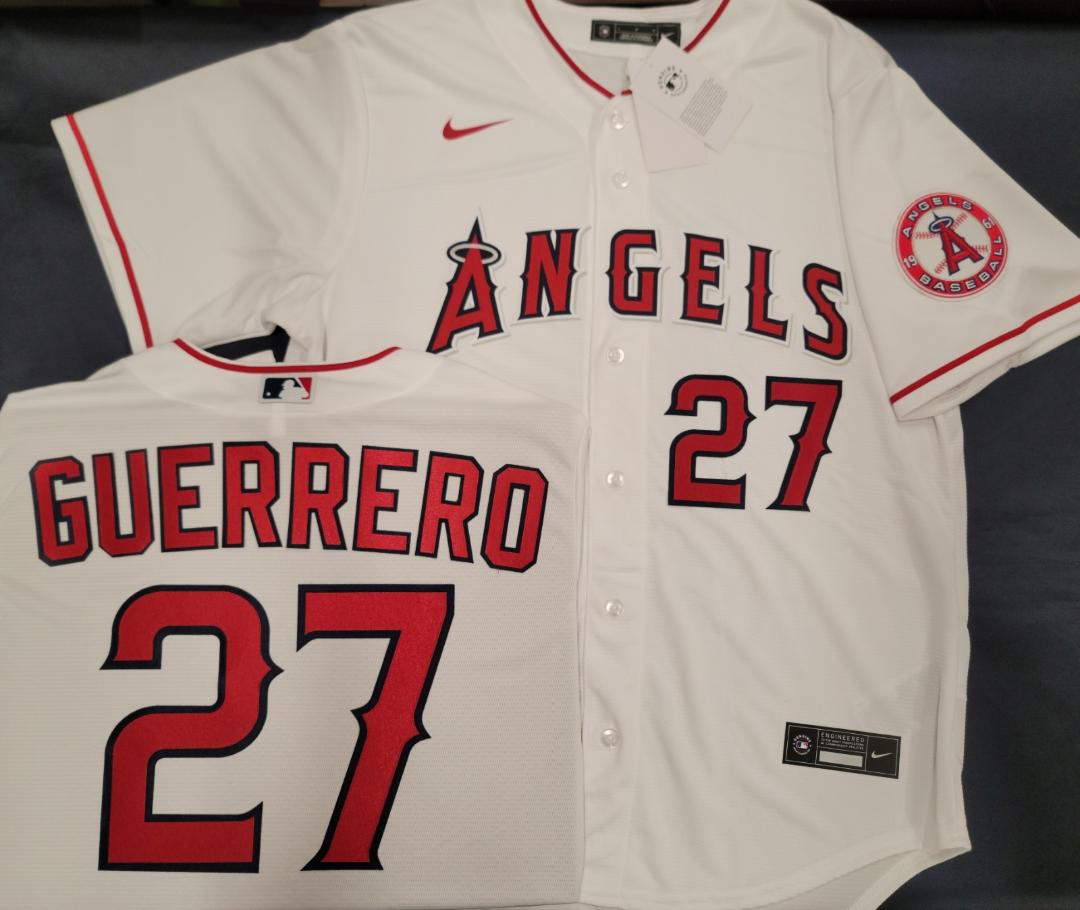 Nike Los Angeles Angels VLADIMIR GUERRERO Sewn Baseball Jersey WHITE
