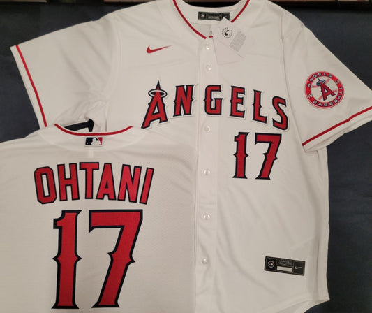 Nike Los Angeles Angels SHOHEI OHTANI Sewn Baseball Jersey WHITE