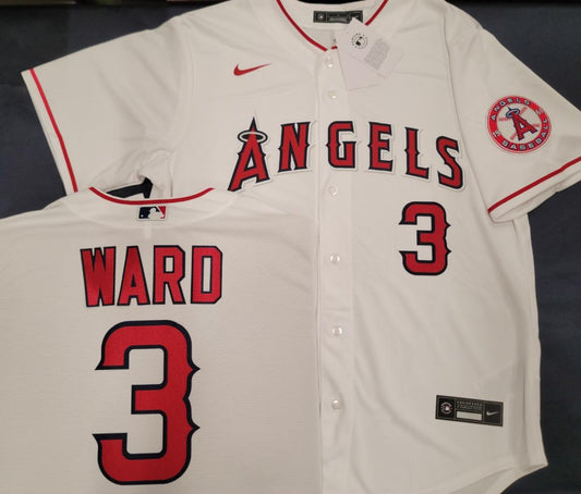 Nike Los Angeles Angels TAYLOR WARD Sewn Baseball Jersey WHITE