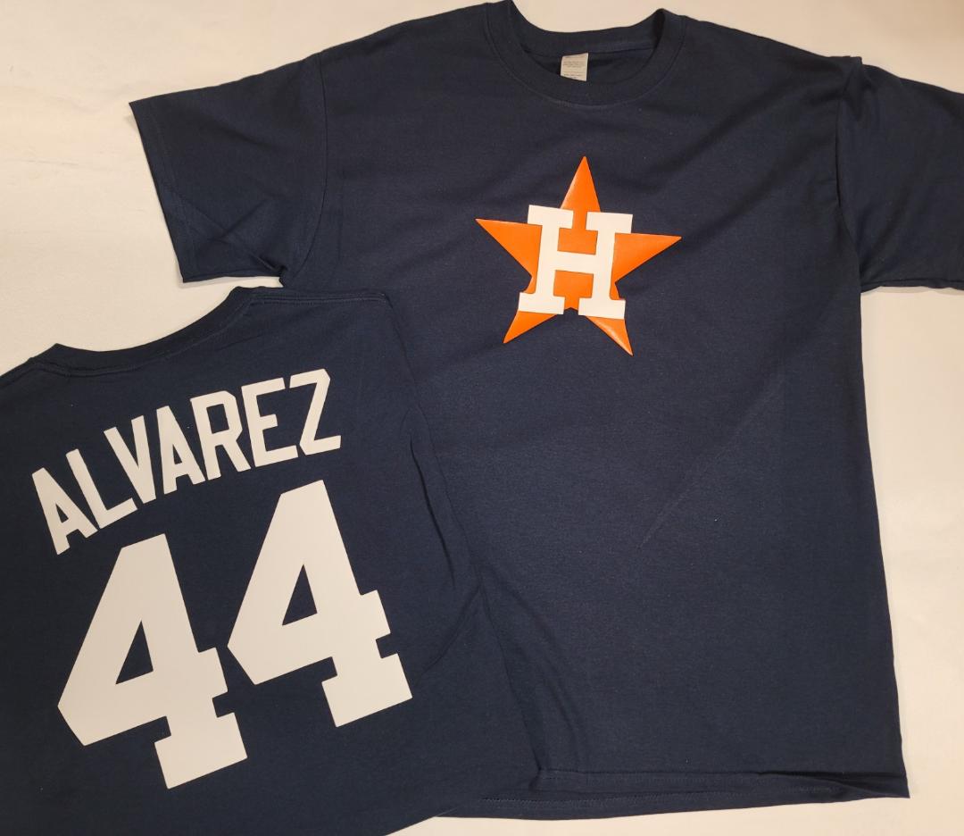 Mens MLB Team Apparel Houston Astros YORDAN ALVAREZ Baseball Jersey Shirt NAVY