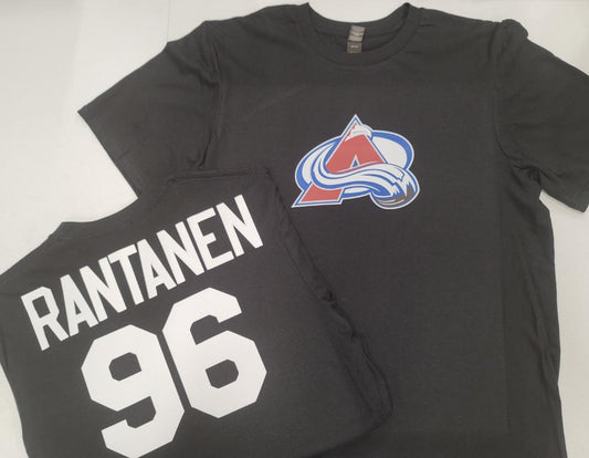 Mens NHL Team Apparel Colorado Avalanche MIKKO RANTANEN Hockey Shirt BLACK