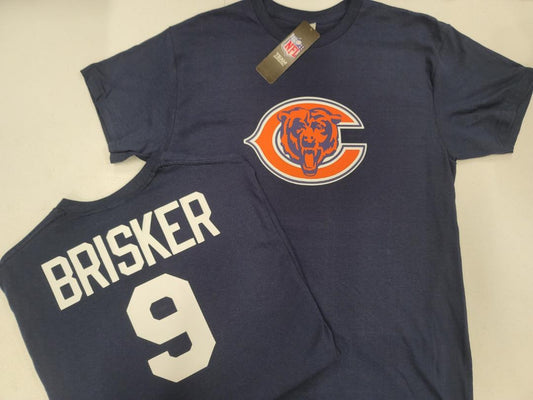Mens NFL Team Apparel Chicago Bears JAQUAN BRISKER Football Jersey Shirt NAVY