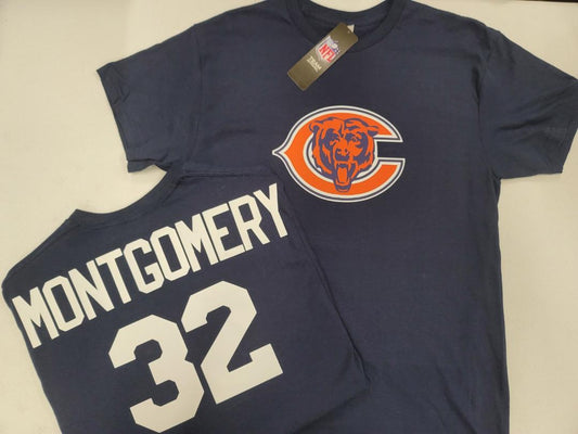 Mens NFL Team Apparel Chicago Bears DAVID MONTGOMERY Football Jersey Shirt NAVY