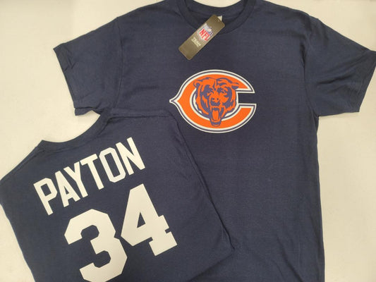 Mens NFL Team Apparel Chicago Bears WALTER PAYTON Football Jersey Shirt NAVY