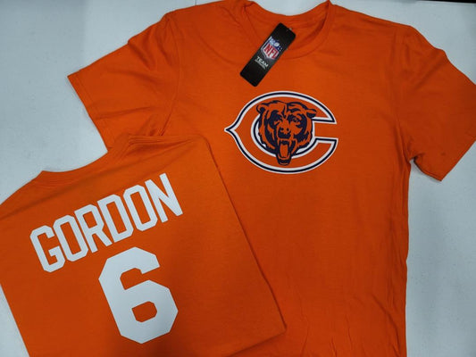 Mens NFL Team Apparel Chicago Bears KYLER GORDON Football Jersey Shirt ORANGE