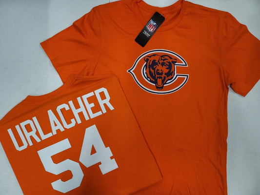 Mens NFL Team Apparel Chicago Bears BRIAN URLACHER Football Jersey Shirt ORANGE