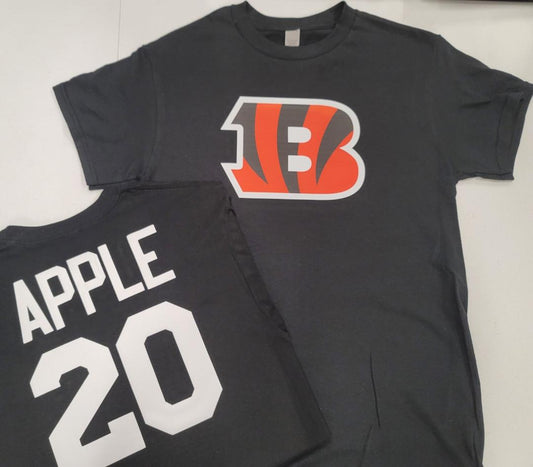 Mens NFL Team Apparel Cincinnati Bengals ELI APPLE Football Jersey Shirt BLACK