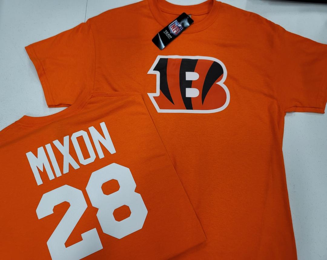 Mens NFL Team Apparel Cincinnati Bengals JOE MIXON Football Jersey Shirt ORANGE