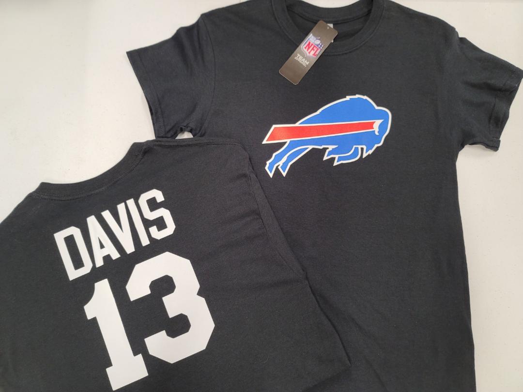 Mens NFL Team Apparel Buffalo Bills GABE DAVIS Football Jersey Shirt BLACK