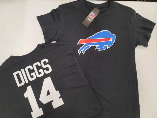 Mens NFL Team Apparel Buffalo Bills STEFON DIGGS Football Jersey Shirt BLACK