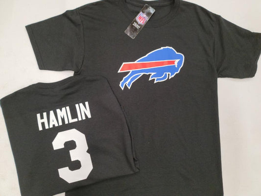 Boys Youth NFL Team Apparel Buffalo Bills DAMAR HAMLIN Football Jersey Shirt BLACK