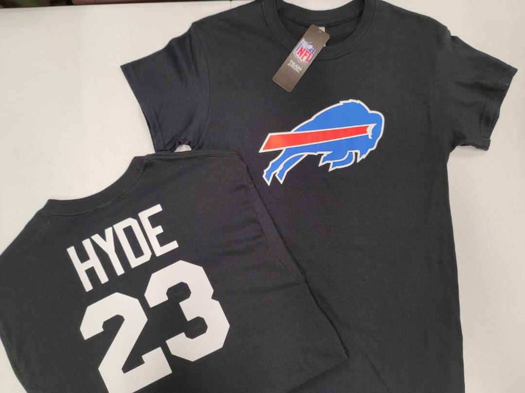 Mens NFL Team Apparel Buffalo Bills MICAH HYDE Football Jersey Shirt BLACK