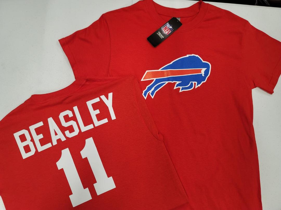 Mens NFL Team Apparel Buffalo Bills COLE BEASLEY Football Jersey Shirt RED