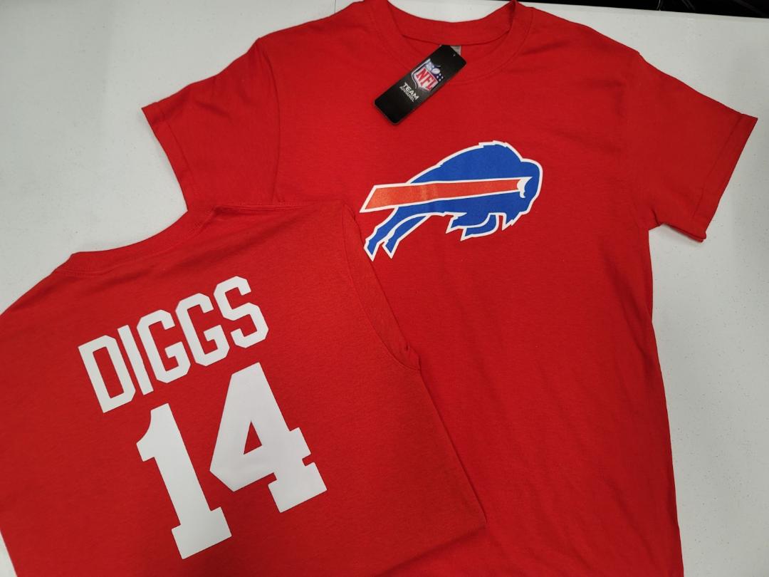 Mens NFL Team Apparel Buffalo Bills STEFON DIGGS Football Jersey Shirt RED