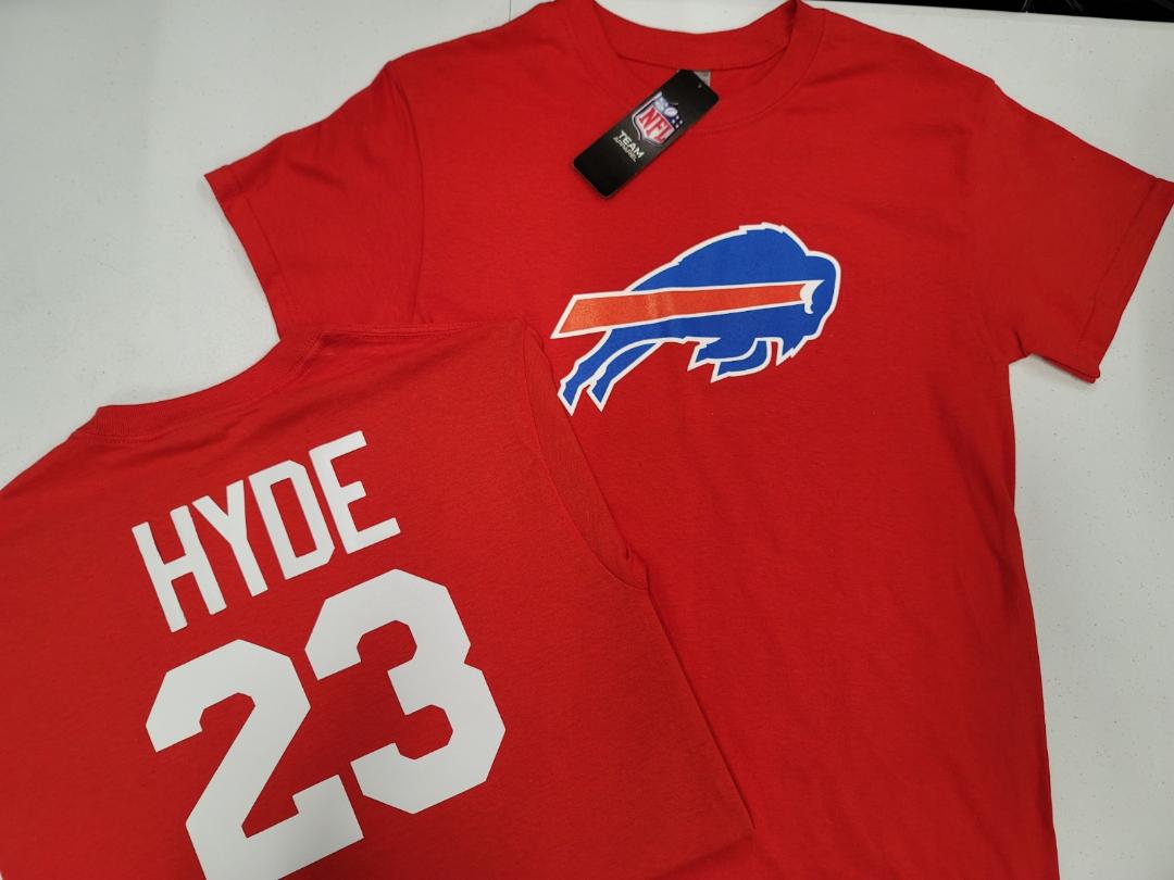 Mens NFL Team Apparel Buffalo Bills MICAH HYDE Football Jersey Shirt RED
