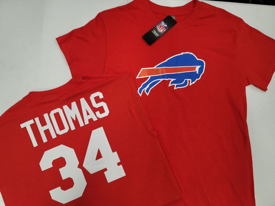 Mens NFL Team Apparel Buffalo Bills THURMAN THOMAS Football Jersey Shirt RED