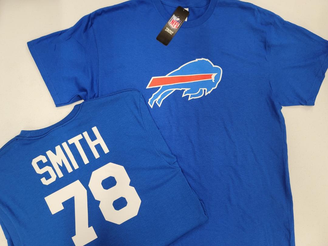 Mens NFL Team Apparel Buffalo Bills BRUCE SMITH Football Jersey Shirt ROYAL