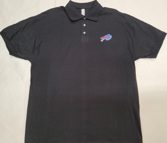 Mens NFL Team Apparel BUFFALO BILLS Football Polo Golf Shirt BLACK