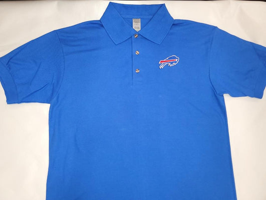 Mens NFL Team Apparel BUFFALO BILLS Football Polo Golf Shirt ROYAL
