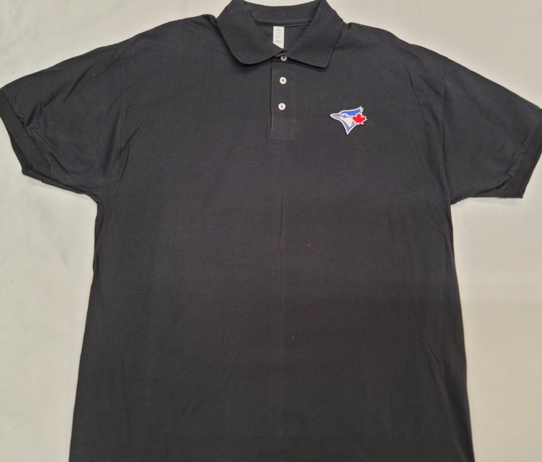 Mens MLB Team Apparel TORONTO BLUE JAYS Baseball Polo Golf Shirt BLACK