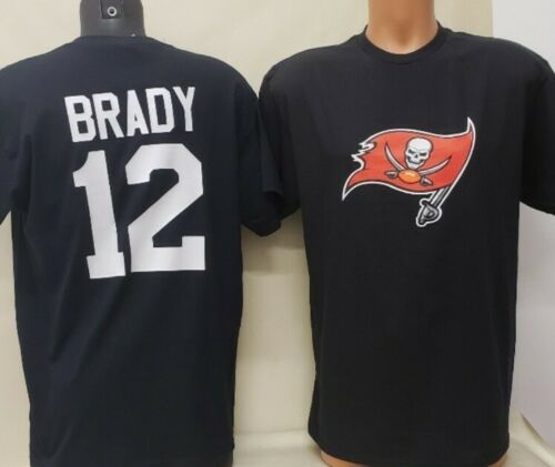 Mens NFL Team Apparel Tampa Bay Buccaneers TOM BRADY Football Jersey Shirt BLACK